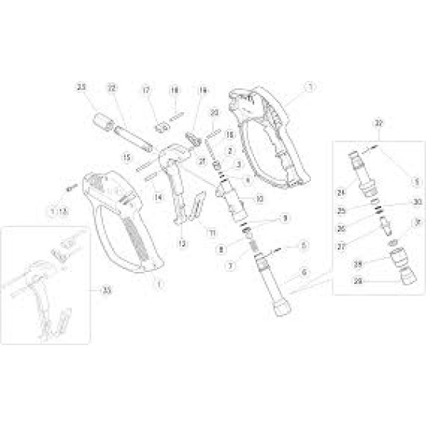 Ремкомплект курка распылительного RL 56
