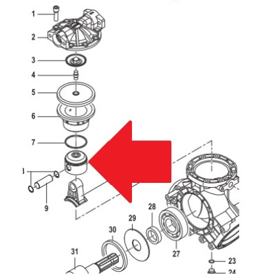 Поршень Ø78 насоса IDS1401(1х3) - IDS2001(1х4)