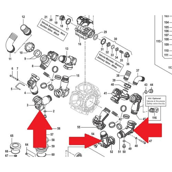Всасывающий корпус насоса BPS260 Артикул: 3214005600A