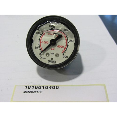 Манометр 1/8 ш. вход сзади 300 бар, ф 40