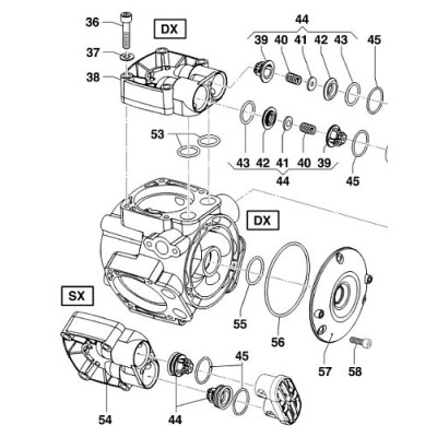 3218030900С Головка (SX) насоса APS31- APS41