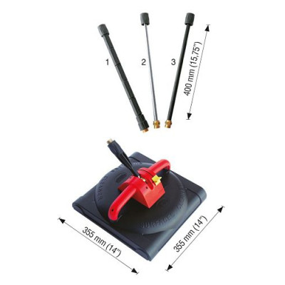 Мойщик поверхностей с колесами вход 22х1,5 ш. выход форсунки 045