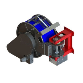 Барабан для рукава 110 метров 1" углеродистая сталь, гидр.привод, открытие вправо