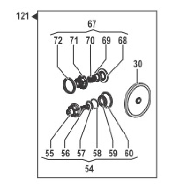 Ремкомплект насоса серии BP300: мембрана DESMOPAN - малый (KIT121)