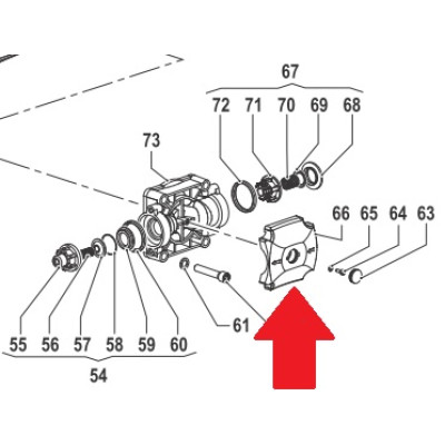 Крышка пластиковая насоса BP300 (чёрный) Артикул: 0460004400