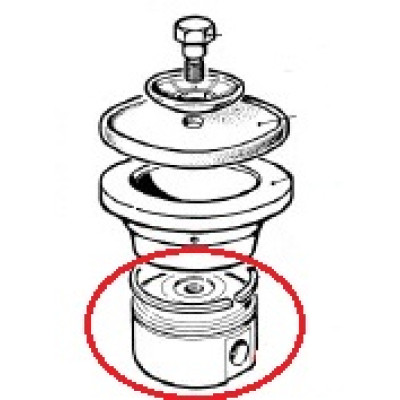Поршень Ø75 к насосу  с уплотнительным кольцом Ø75 в сборе насоса BP125,171,280,281