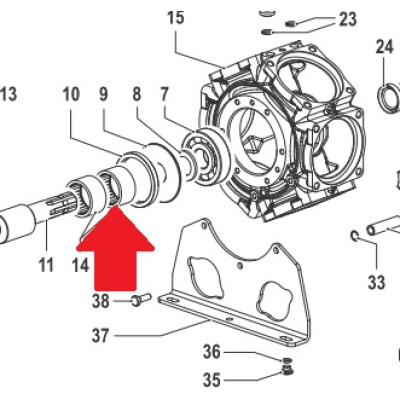 Подшипник игольчитый 55х68х35 насоса BP300 (1х2)