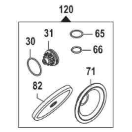 Ремкомплект насоса серии APS 101/121: мембрана NBR (KIT120)