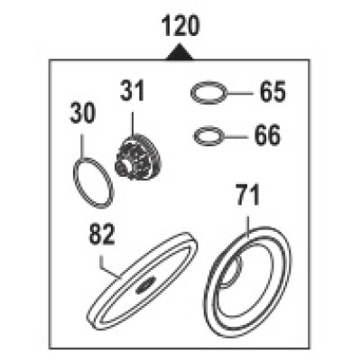 Ремкомплект насоса серии APS 101/121: мембрана NBR (KIT120)