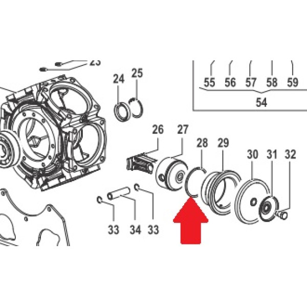 Кольцо поршня Ø85х3х3,4 насоса BP/BPS-300