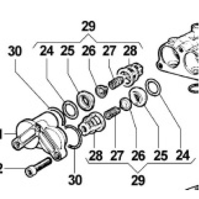 Клапан в сборе насоса APS51 - APS71 (1х6)