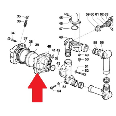 Крышка гидроаккумулятора насоса серии BP151 - BP171