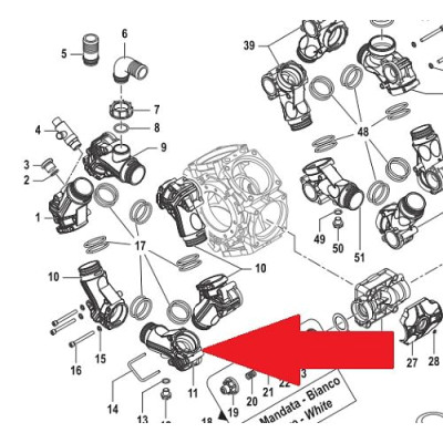 Всасывающий корпус насоса BPS300 (замена арт.3214006300B)
