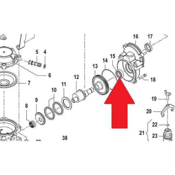 Подшипник шариковый 15х32х9 насоса MC