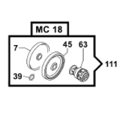Ремкомплект насоса серии MC 18: мембрана NBR (KIT111)