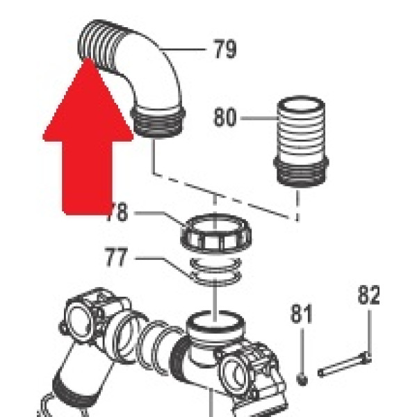 Фитинг угловой 2"1/2; ёлочка 60 мм. насоса BP/BPS300