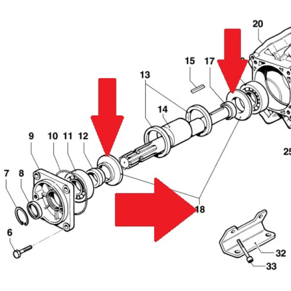 Шайба подшипника насоса BP 151/171 (1х2)