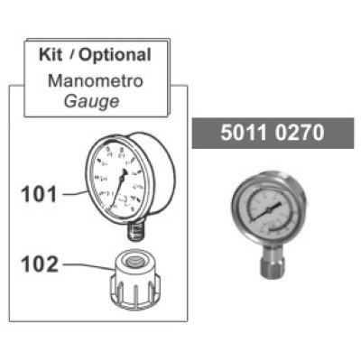 Манометр с переходником (KIT) насоса MC8/18