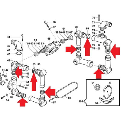Кольцо 3,0х36 насоса BP 151/171 (1х16)