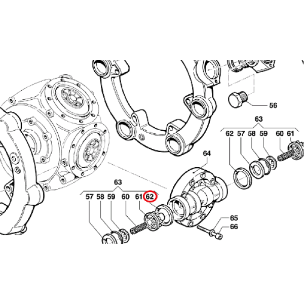 Уплотнительное  Ø49x56,5x8,3 BP-305/265