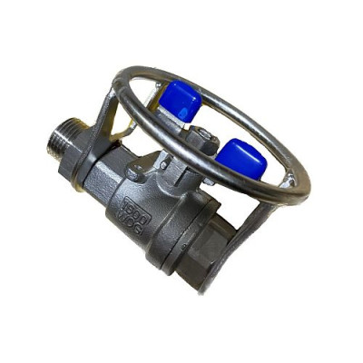 Кран для пены с защитой  (нерж). 1/2 г. 1/2 ш. 70 бар