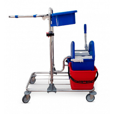 Тележка сервисная многофункциональная TEDDY 8189 на хромированной базе (без отжима)