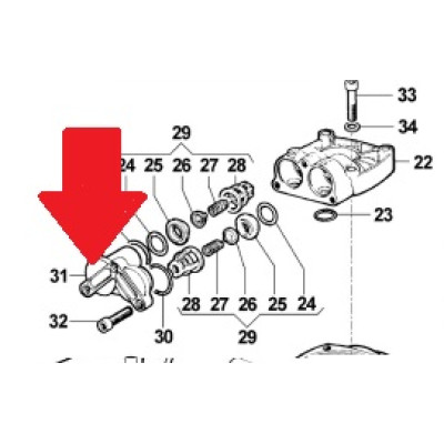 Крышка коллектора насоса APS 51/61/71 (1х3)