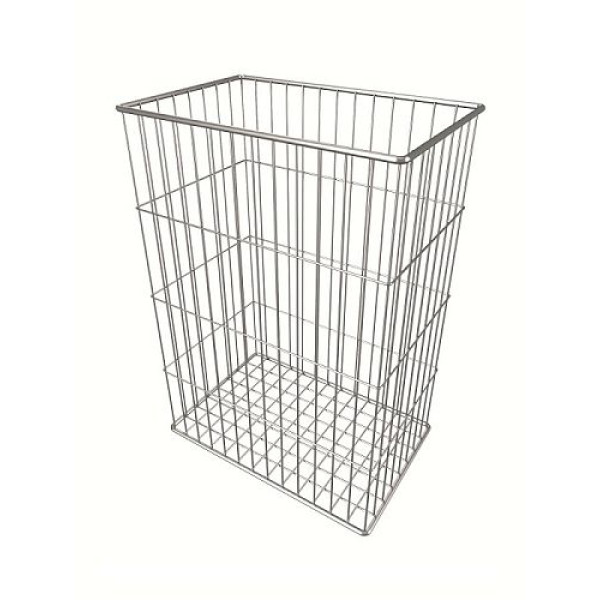 Корзина для бумаги, открытая, нерж.  сталь, 35 л