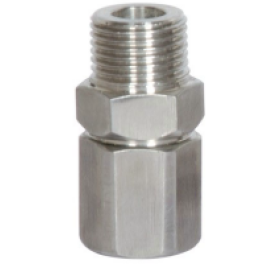 Поворотное устройство прямое  (нерж); 1/2"ш-1/2"г, 250 бар