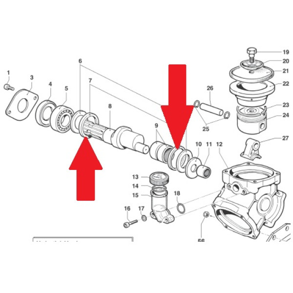 Кольцо 68х55х6 насоса BP105 - BP125 (1х2)