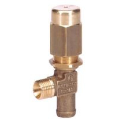 Клапан предохранительный VS 160 вход 1/4 ш. выход 1/8 г.+ штуцер для шланга 13 мм 14 л/мин 160 бар  