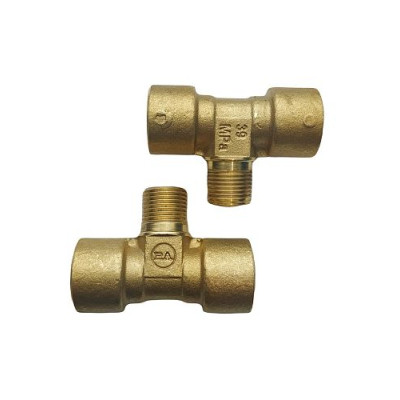 Тройник гайка 3/8";штуцер  3/8"гайка 3/8" (Г-Г)+(Ш) 