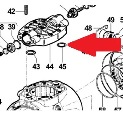 Кольцо крышки 2,62х28,25 насоса APS 