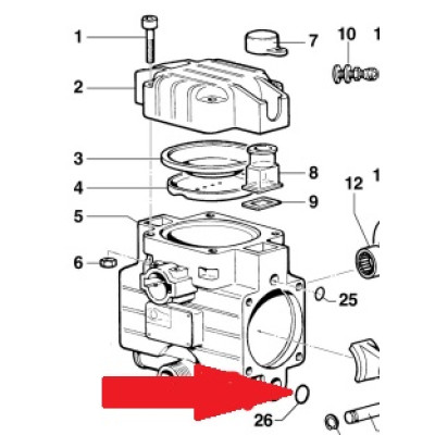 Кольцо 2,62X15,54 насоса BP20, MP20, MP30 (1х2) и узлов управления