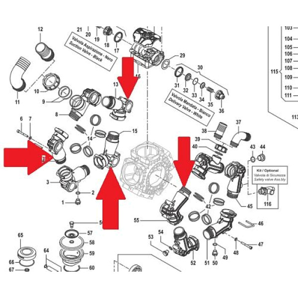 Всасывающий корпус насоса BPS260 Артикул: 3213003200A