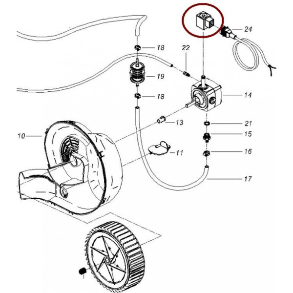 Катушка соленоидного клапана топливного насоса Optima 1714 Катушка соленоидного клапана топливного насоса Optima 1714