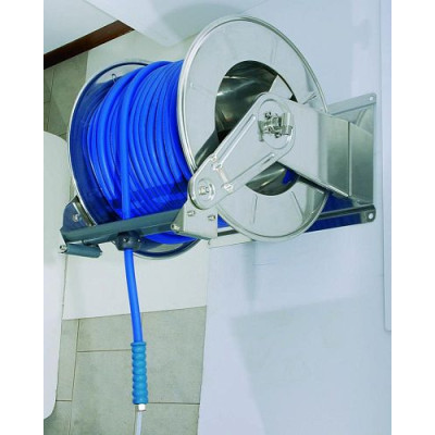 Барабан авто. для рук. дл. 60м 1/2" (нерж) 1"ш. 1/2"ш. 600 бар.