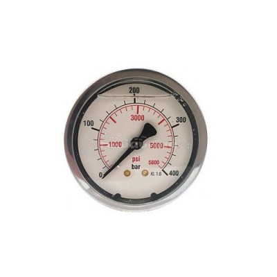 Манометр вход сзади 1/4"ш; Д 50мм; 0-400 бар (нерж) 
