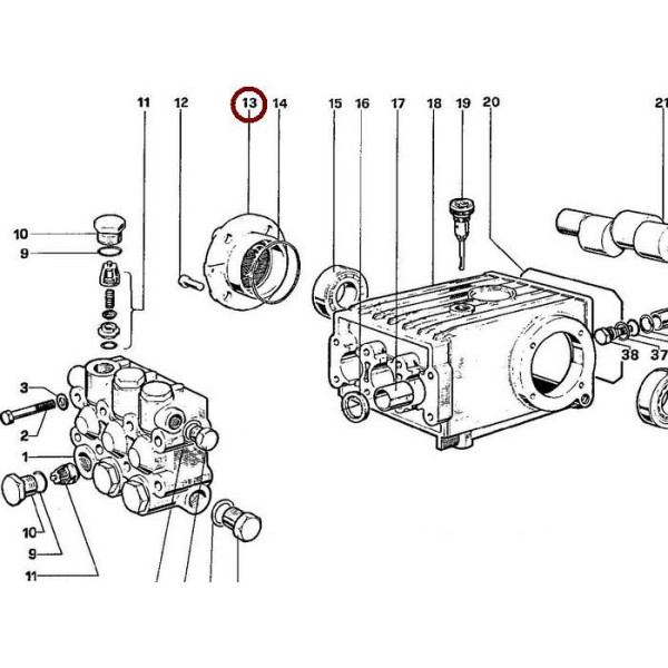 Торцевая крышка картера WS151, WS102 для Poyal Press, Mistral Jet Торцевая крышка картера WS151, WS102 для Poyal Press, Mistral Jet