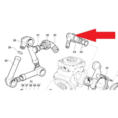 Патрубок d20 насоса BP 75/125/241