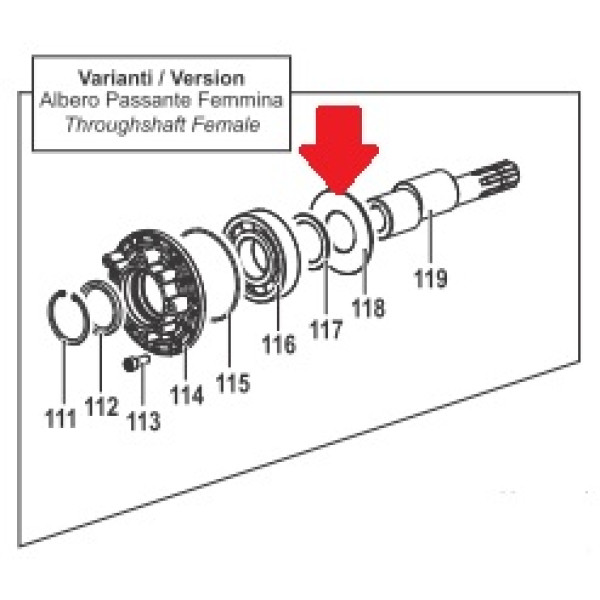 Шайба 55х115х3,5 подшипника насоса BP300