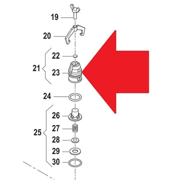 Заглушка клапана насоса MC20 - MC25