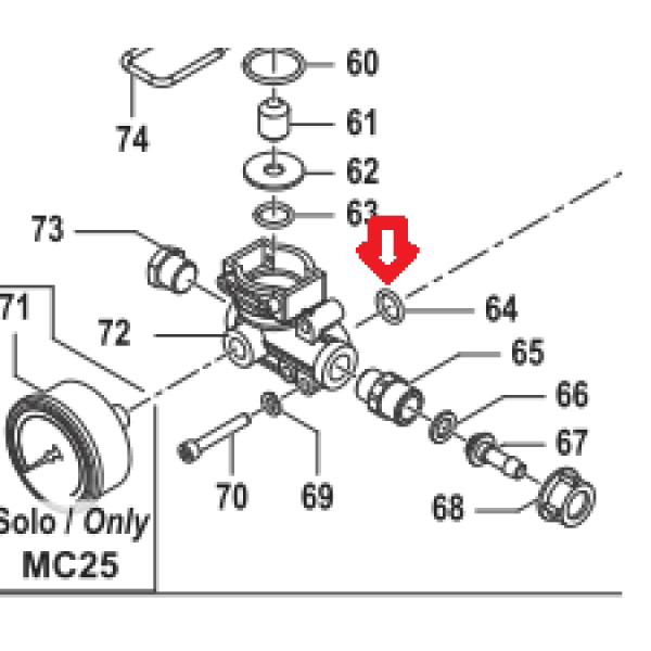 Кольцо 2,9х13,8 насоса MC 20/20 1210002500