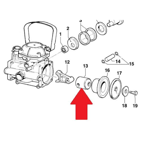 Поршень Ø45 насоса MC/MP (замена арт.2409002300A)