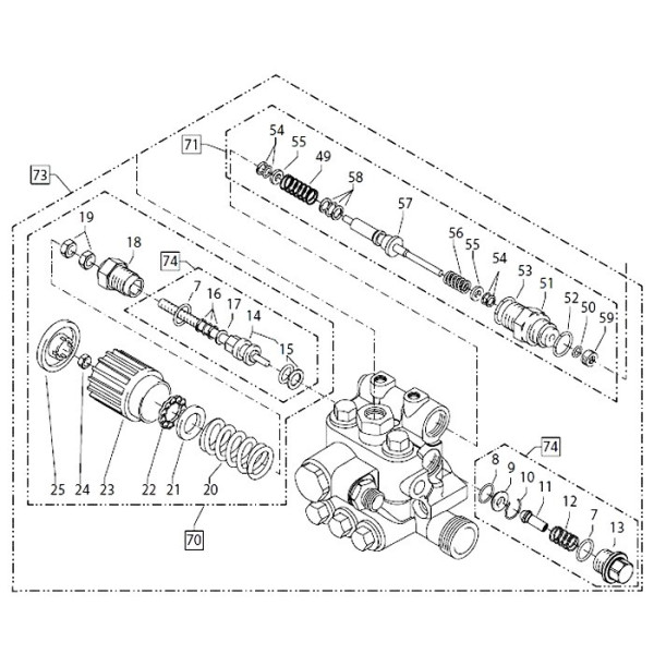 Запчасти для АВД  Kranzle ремкомплект регулятора давления K 1152