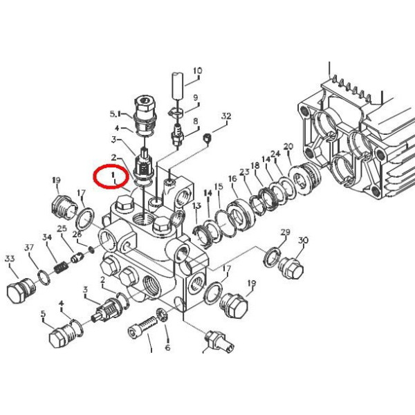 Запчасти для АВД  Kranzle корпус помпы  для Therm 890, 1160