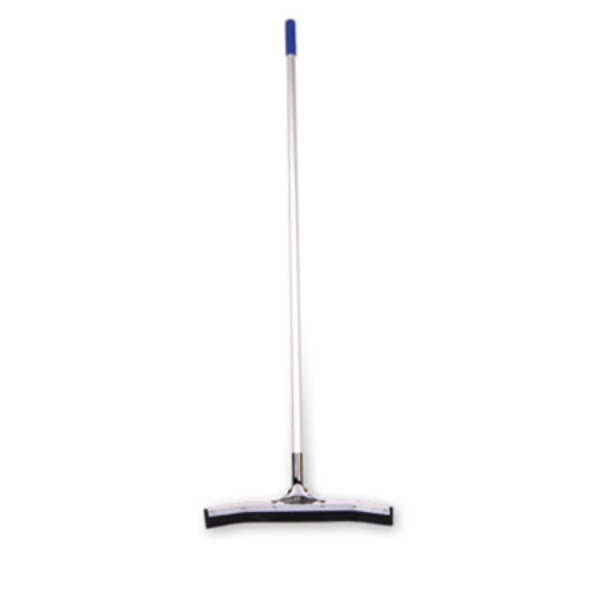 Сгон воды для пола стальной изогнутый 55см с твердой резиной и рукояткой Klimi H1722