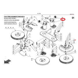 430830 Мотор привода щетки для Comac Innova 85B правый