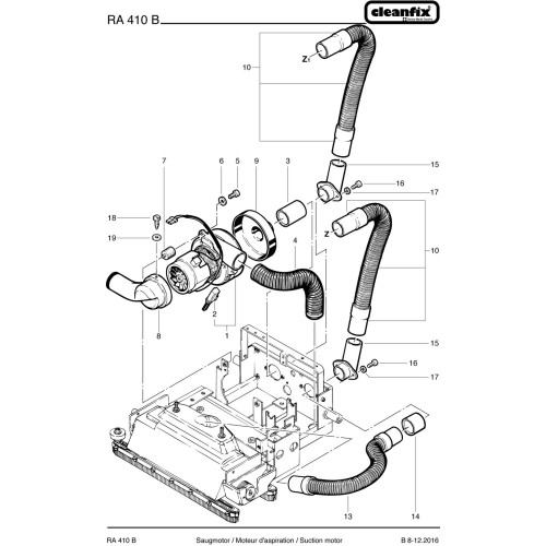 Вакуумный мотор для Cleanfix RA 410 B Вакуумный мотор для Cleanfix RA 410 B