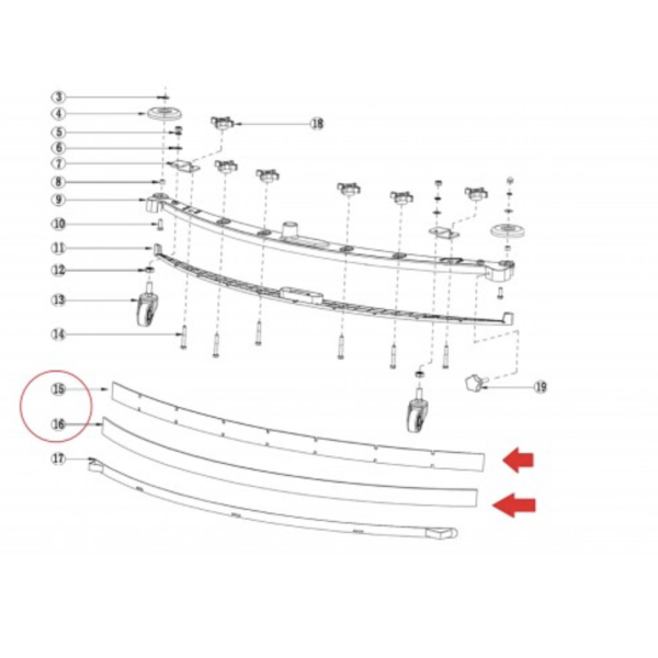 Комплект резинок на всасывающую балку для ArtRed AR-X8